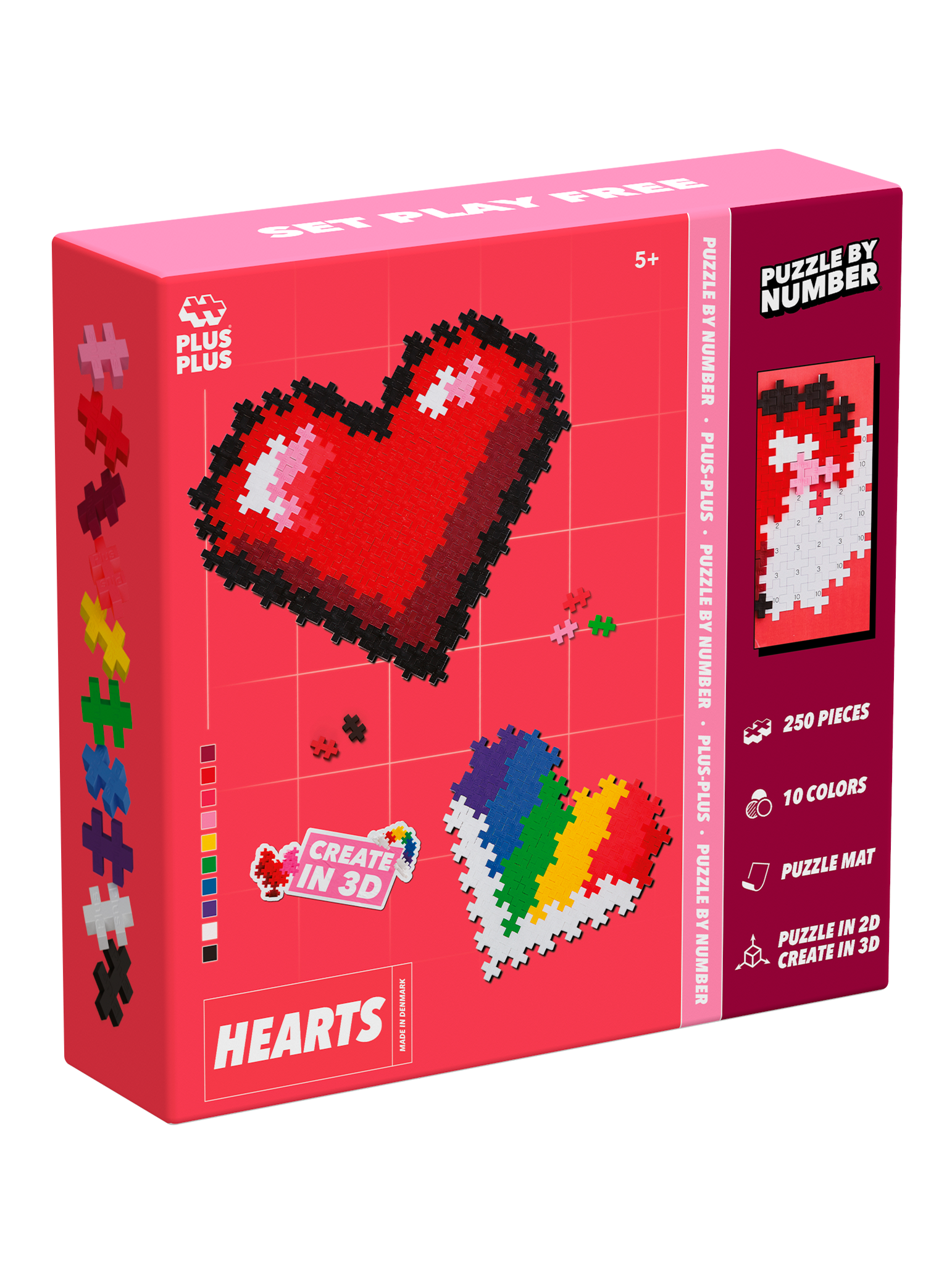 Puzzle By Number - Hearts