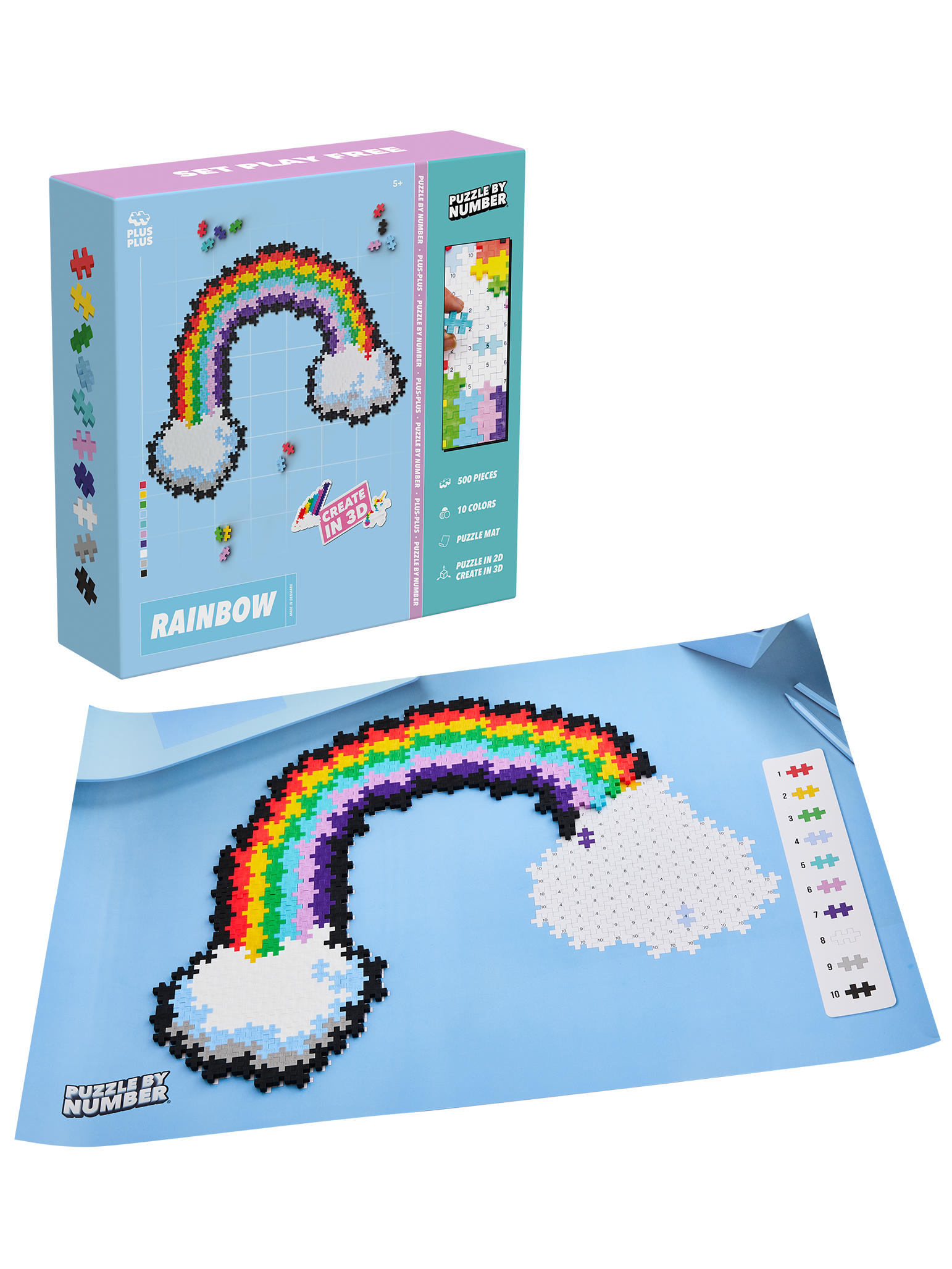 Puzzle By Number - Rainbow