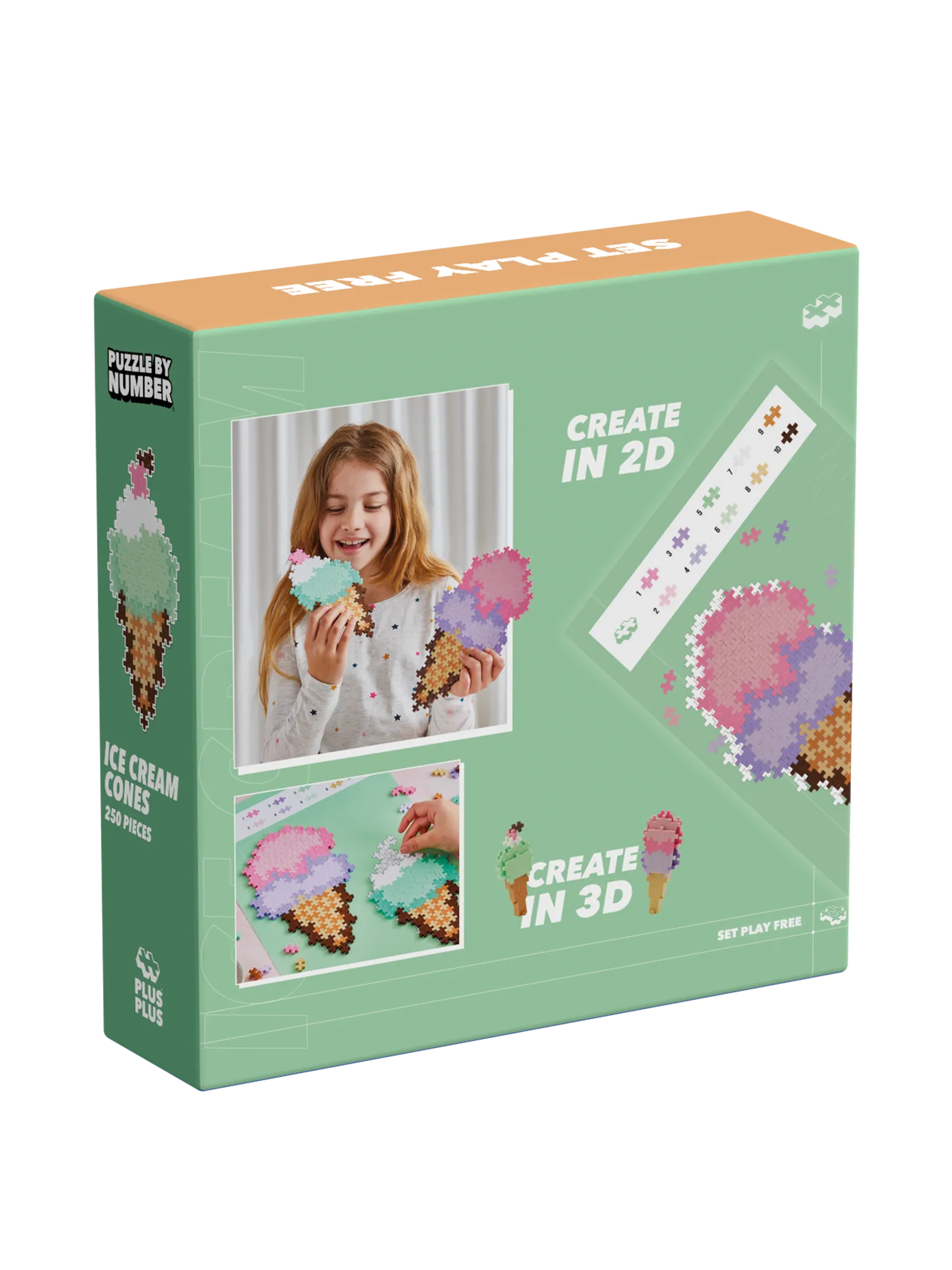 Puzzle By Number - Ice Cream Cones - 250 pcs