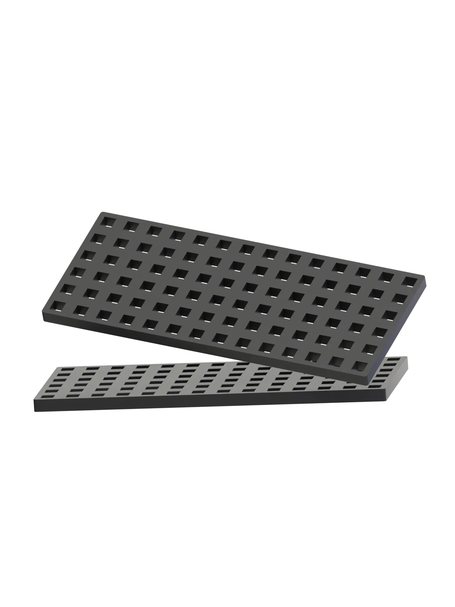 2 pcs Rectangular Baseplates - Black