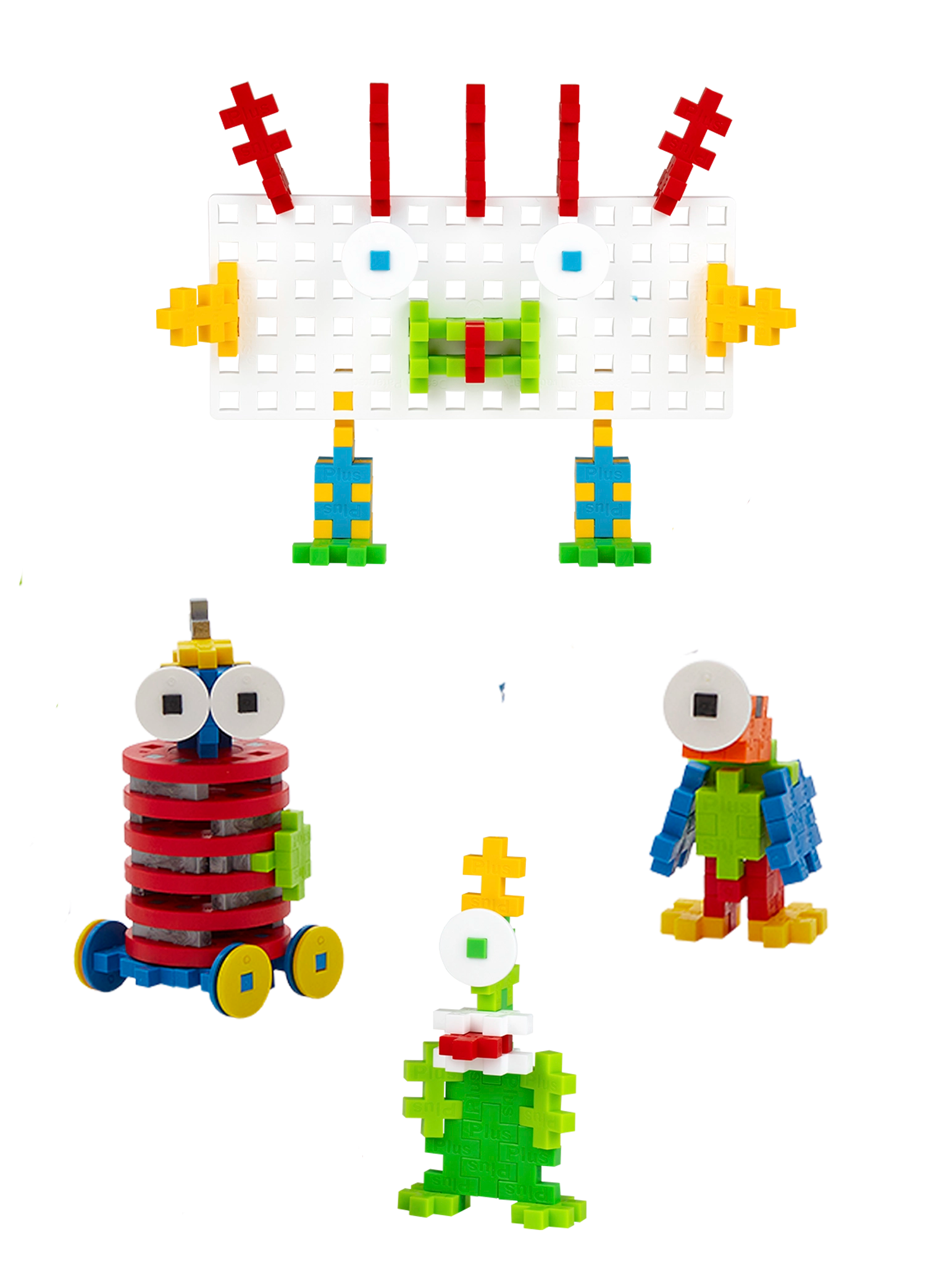 Wheels – 4 Red wheels with 4 white and 4 yellow hubs